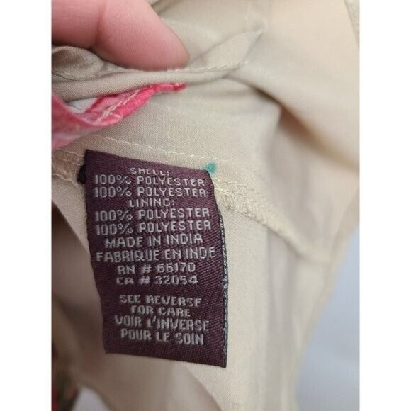 Anthropologie Ranna Gill Womens Top Small Floral Bow Tie Sequined Cottage BOHO - Picture 8 of 11